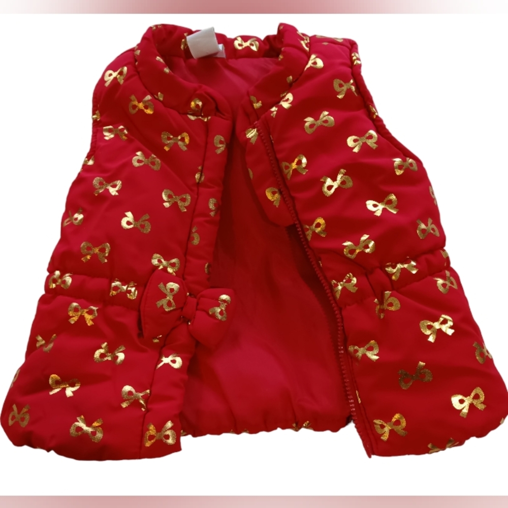 Gorgeous Red and Gold Vest by Healthtex Baby, Size 18M